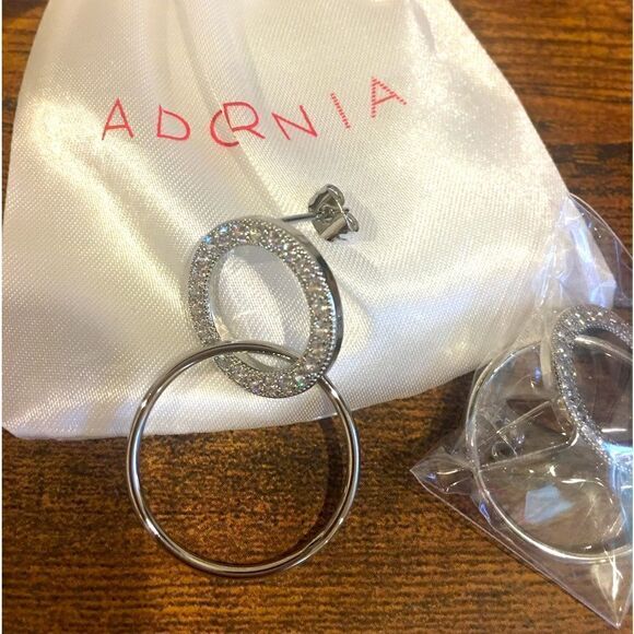 Adornia circle drop stud earrings - Picture 2 of 2